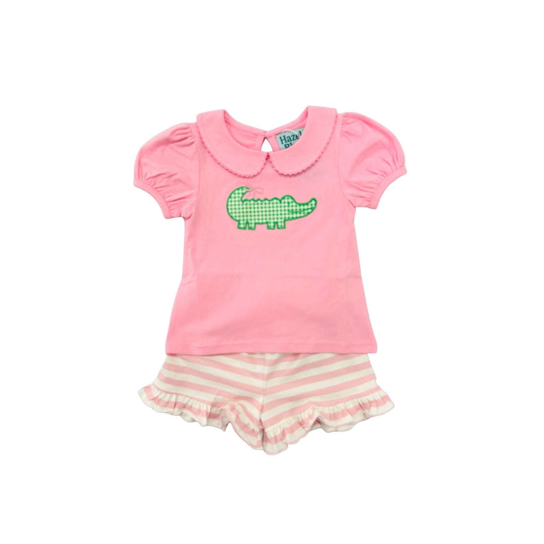 Hazel Blue Pink Later Gator Short Set