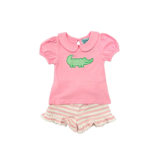 Hazel Blue Pink Later Gator Short Set