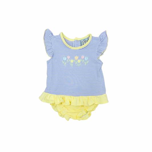 Three Sisters Purple Stripe Tulip Bloomer Set