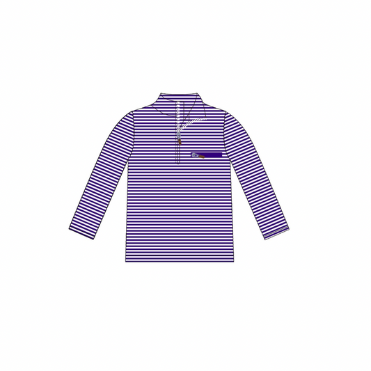 PRE ORDER - Hazel Blue Purple Stripe Pullover