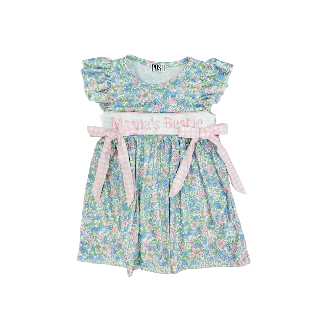 POSH Floral Smocked Mamas Bestie Dress