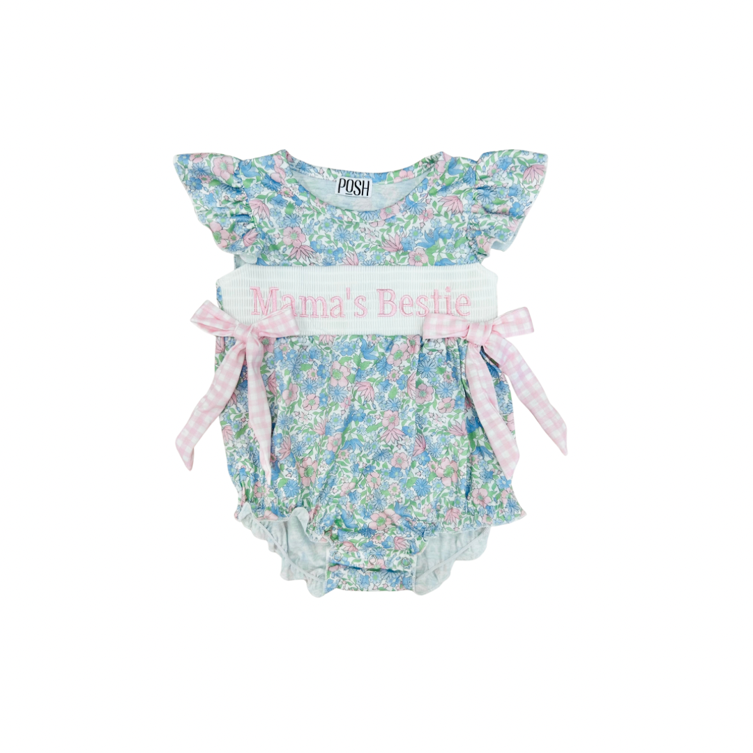 POSH Floral Smocked Mamas Bestie Bubble