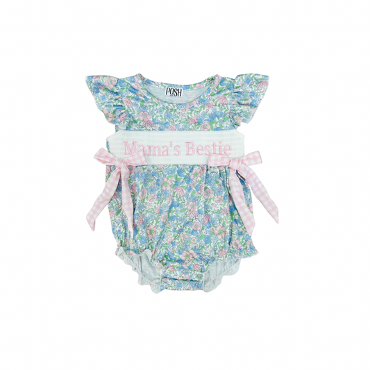 POSH Floral Smocked Mamas Bestie Bubble