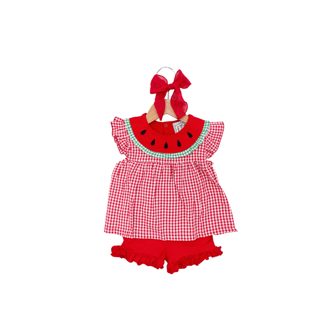 Three Sisters Watermelon Short Set
