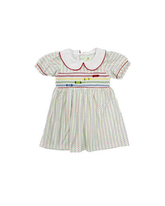 Smocked Crayon Dress