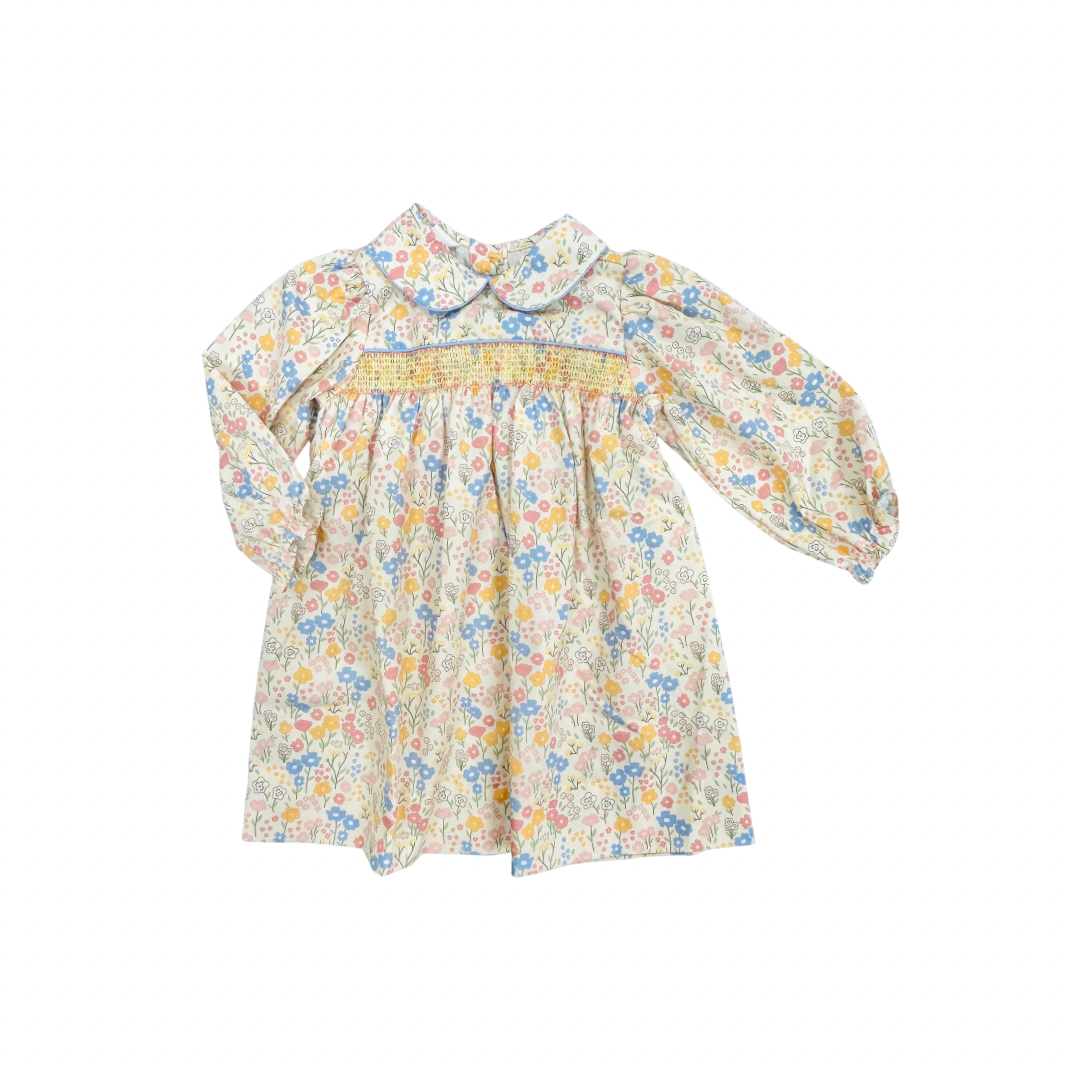 Baby Blessings Hand Smocked Floral Dress