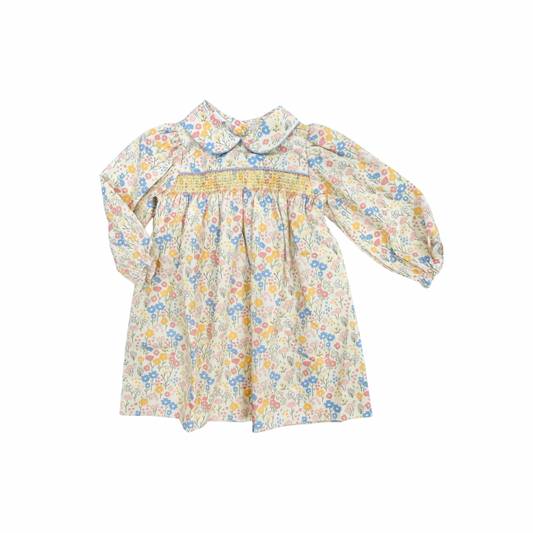 Baby Blessings Hand Smocked Floral Dress