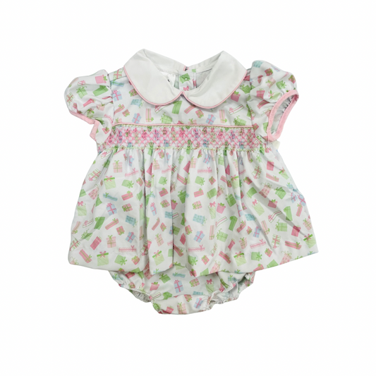 Baby Blessings Hand Smocked Present Bloomer Set