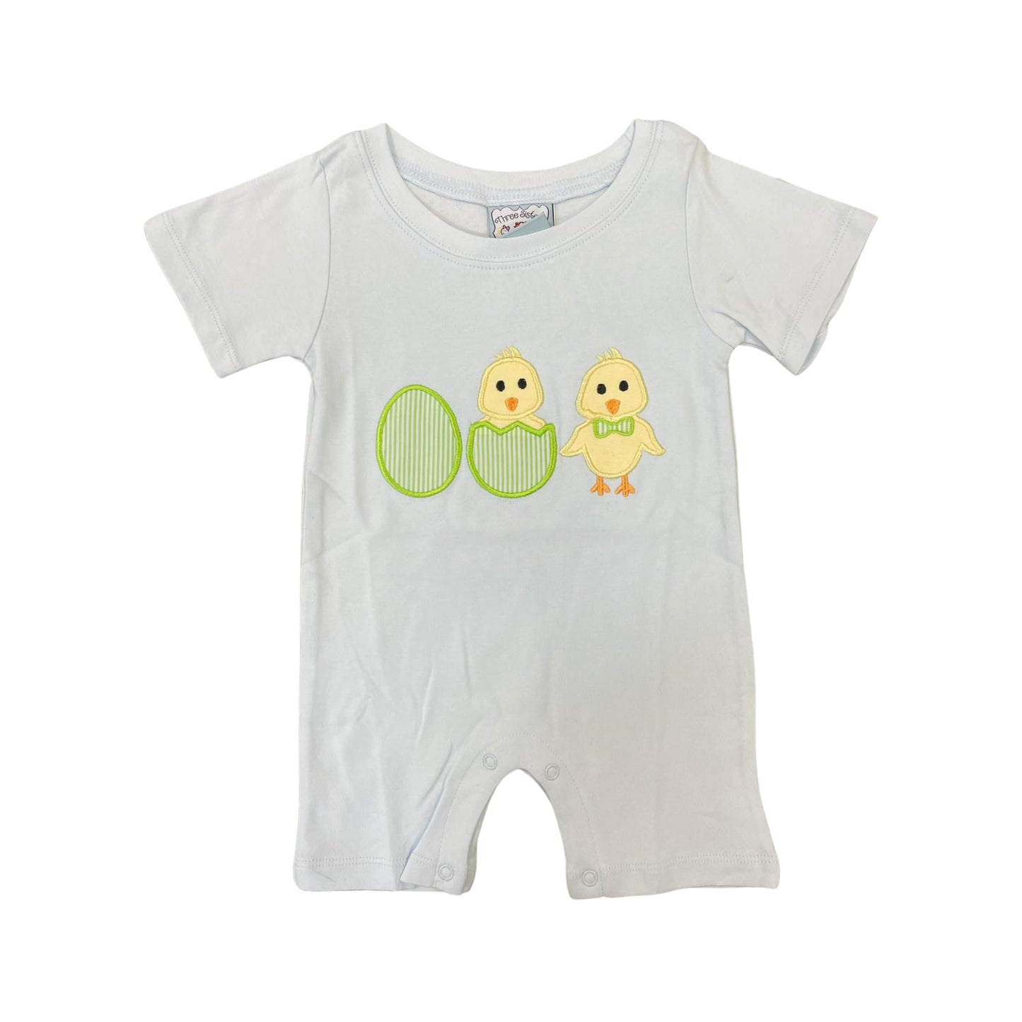 Three Sisters Boys Green Egg and Chick Romper