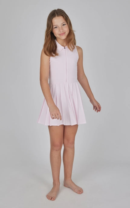 Solid Pink Active Dress with Shorts